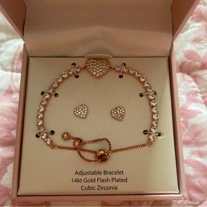 Rose Gold Plated Bracelet with Cubic Zirconia